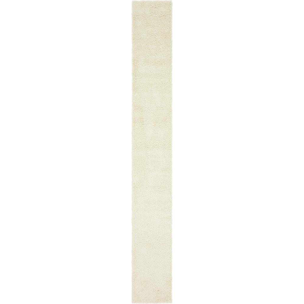 Solid Shag Rug, Ivory (2' 6 x 19' 8). Picture 1