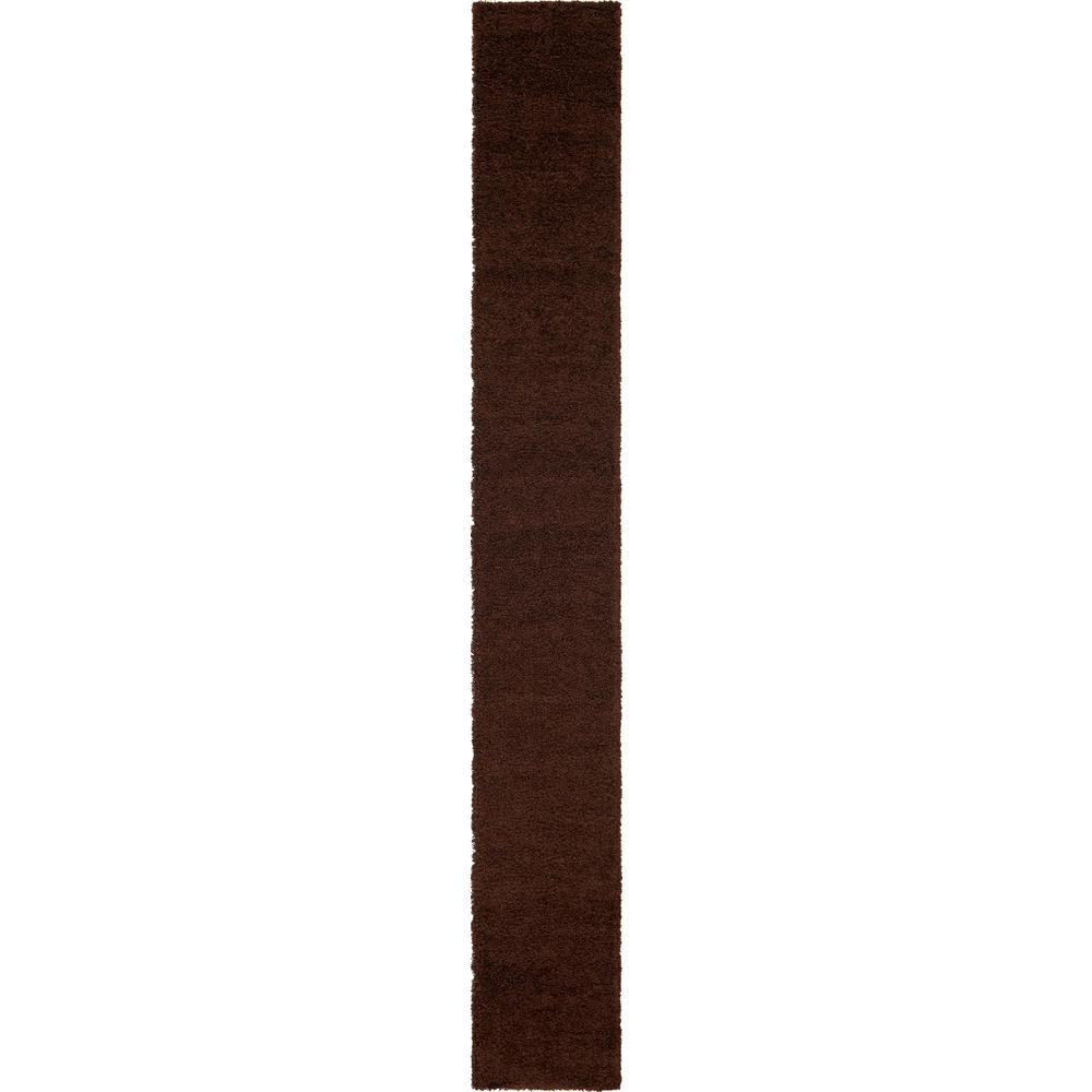 Solid Shag Rug, Chocolate Brown (2' 6 x 19' 8). Picture 1