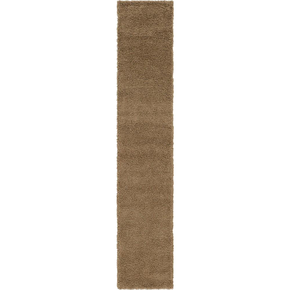Solid Shag Rug, Cocoa (2' 6 x 13' 0). Picture 1