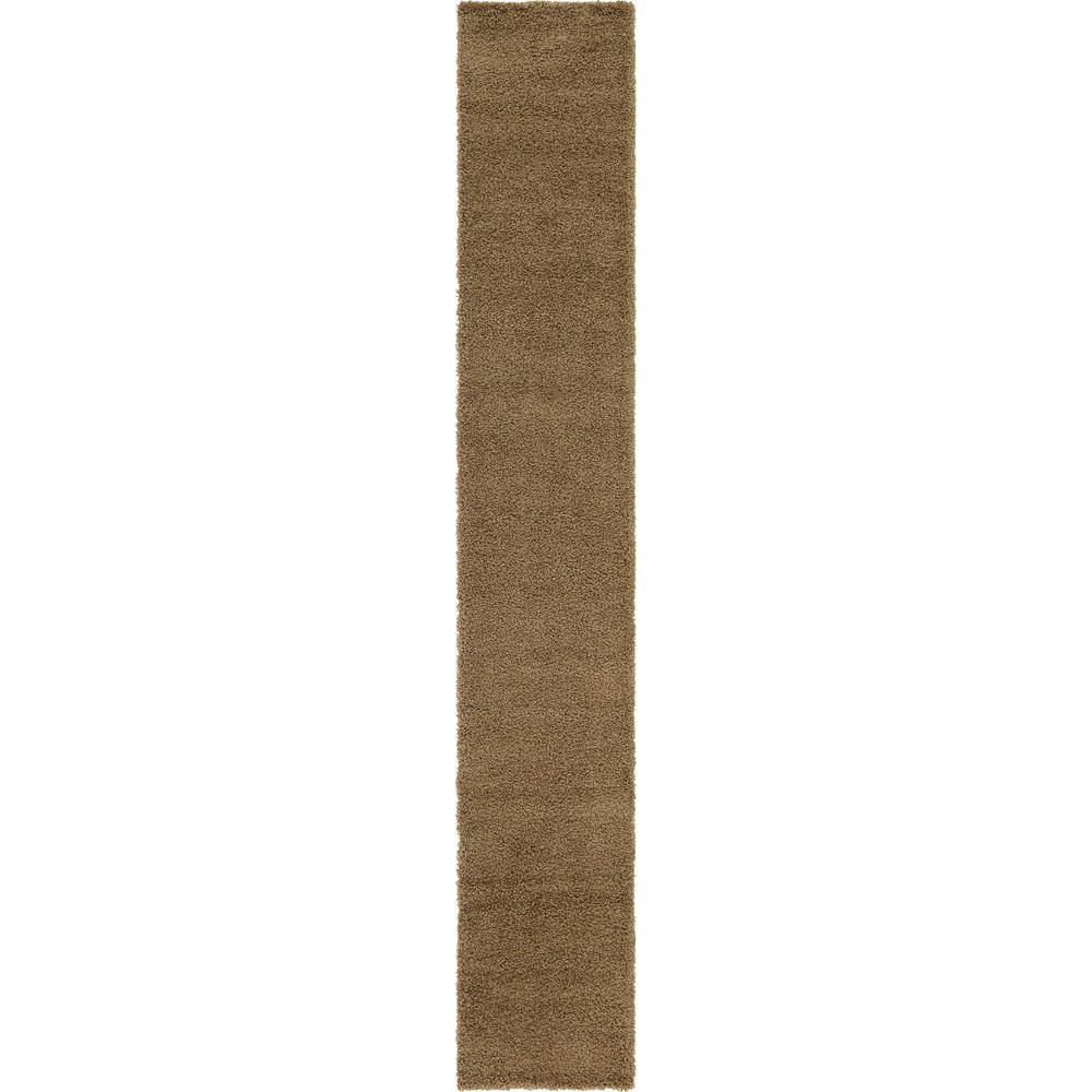 Solid Shag Rug, Cocoa (2' 6 x 19' 8). Picture 1