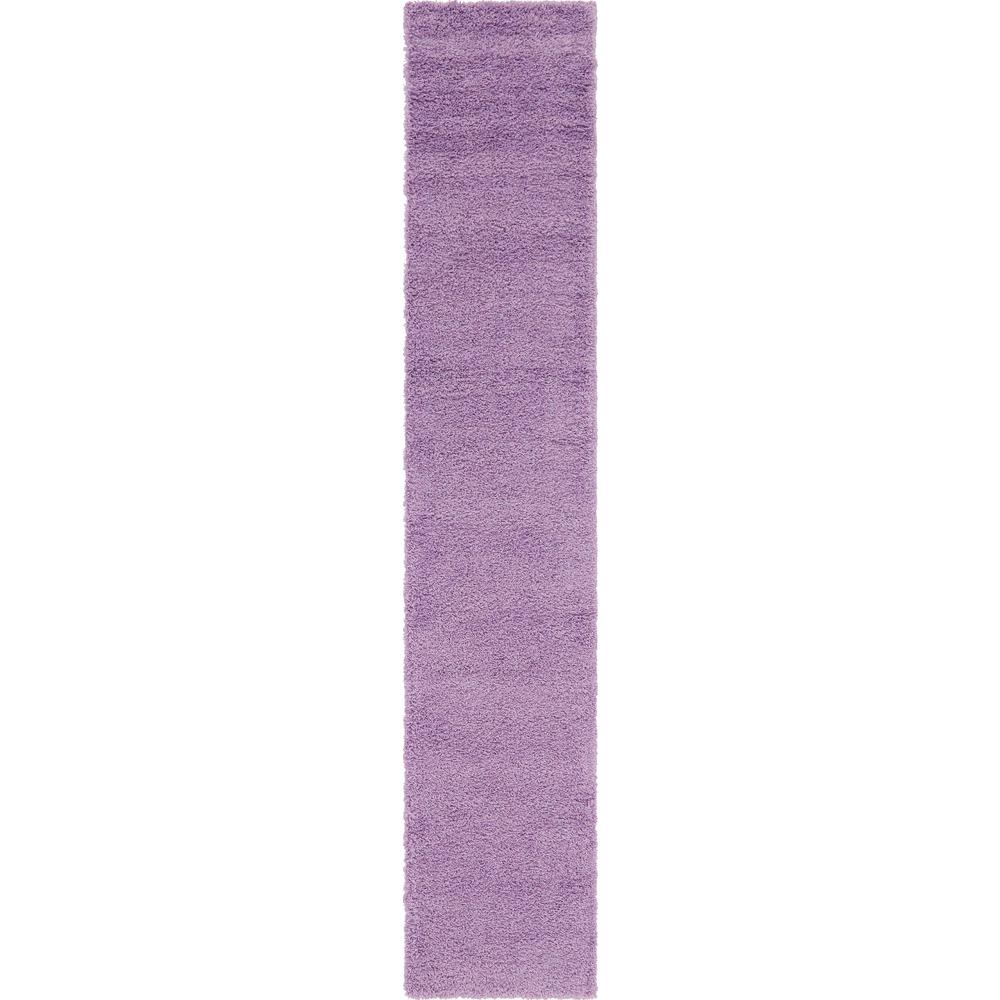 Solid Shag Rug, Lilac (2' 6 x 13' 0). Picture 1
