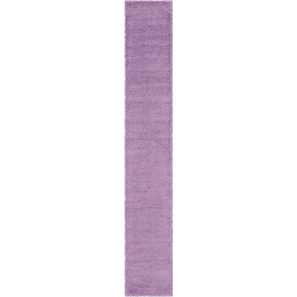 Solid Shag Rug, Lilac (2' 6 x 16' 5). Picture 1