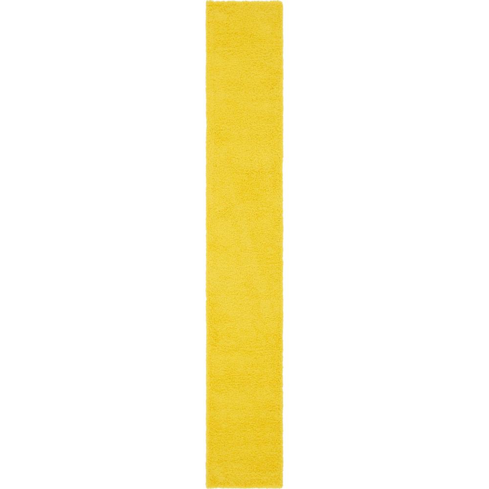 Solid Shag Rug, Tuscan Sun Yellow (2' 6 x 16' 5). Picture 1