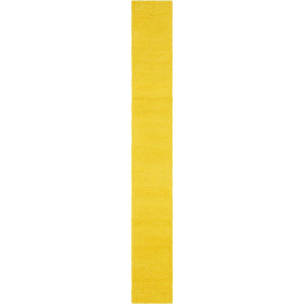 Solid Shag Rug, Tuscan Sun Yellow (2' 6 x 19' 8). Picture 1