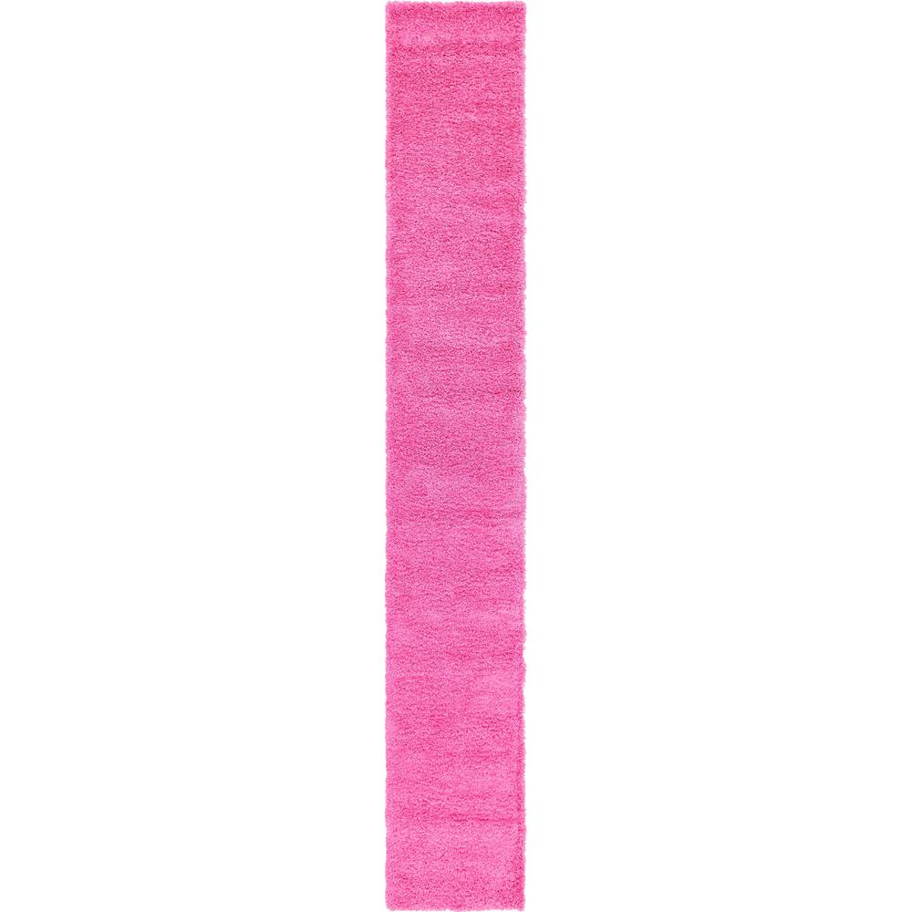Solid Shag Rug, Bubblegum Pink (2' 6 x 16' 5). Picture 1