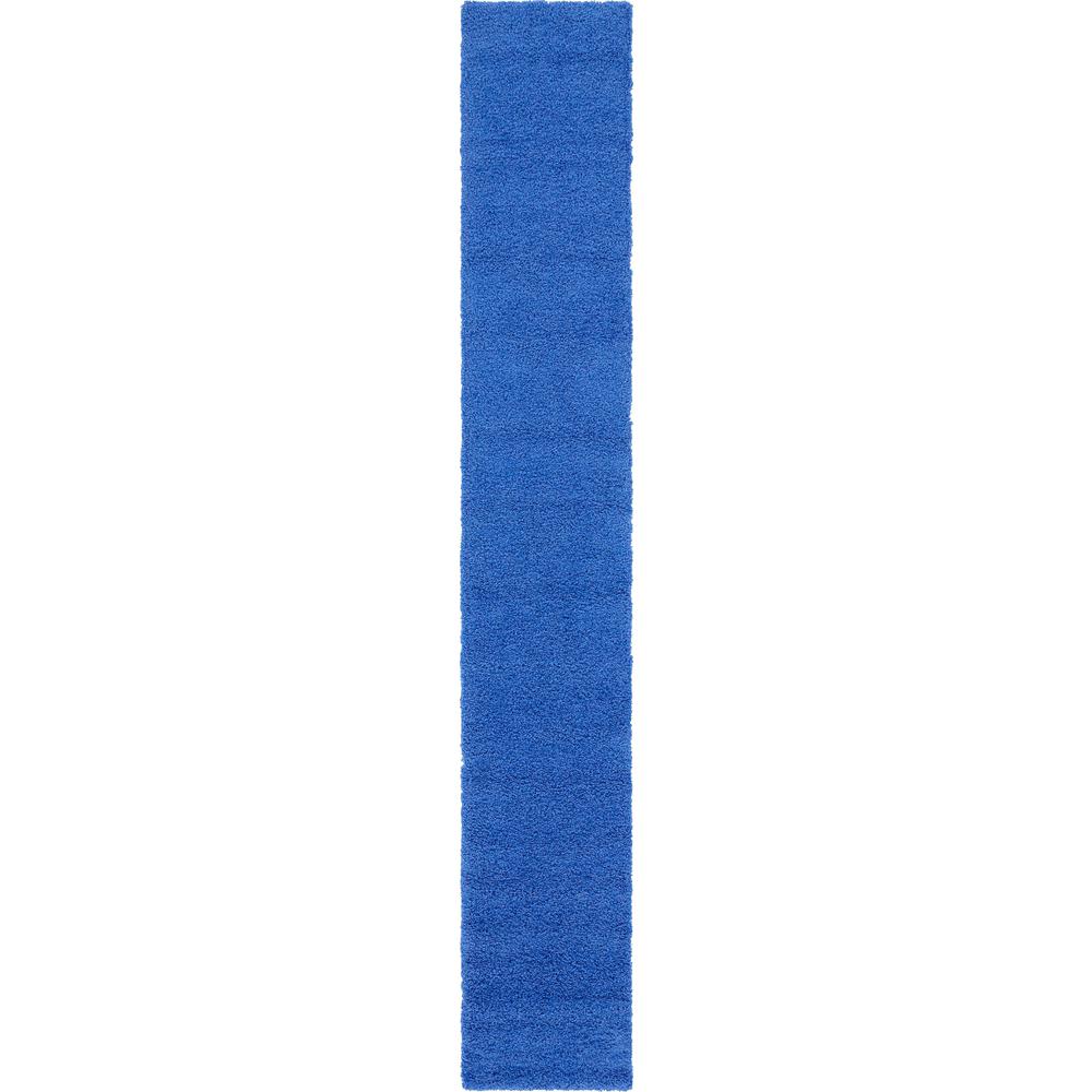 Solid Shag Rug, Periwinkle Blue (2' 6 x 16' 5). Picture 1