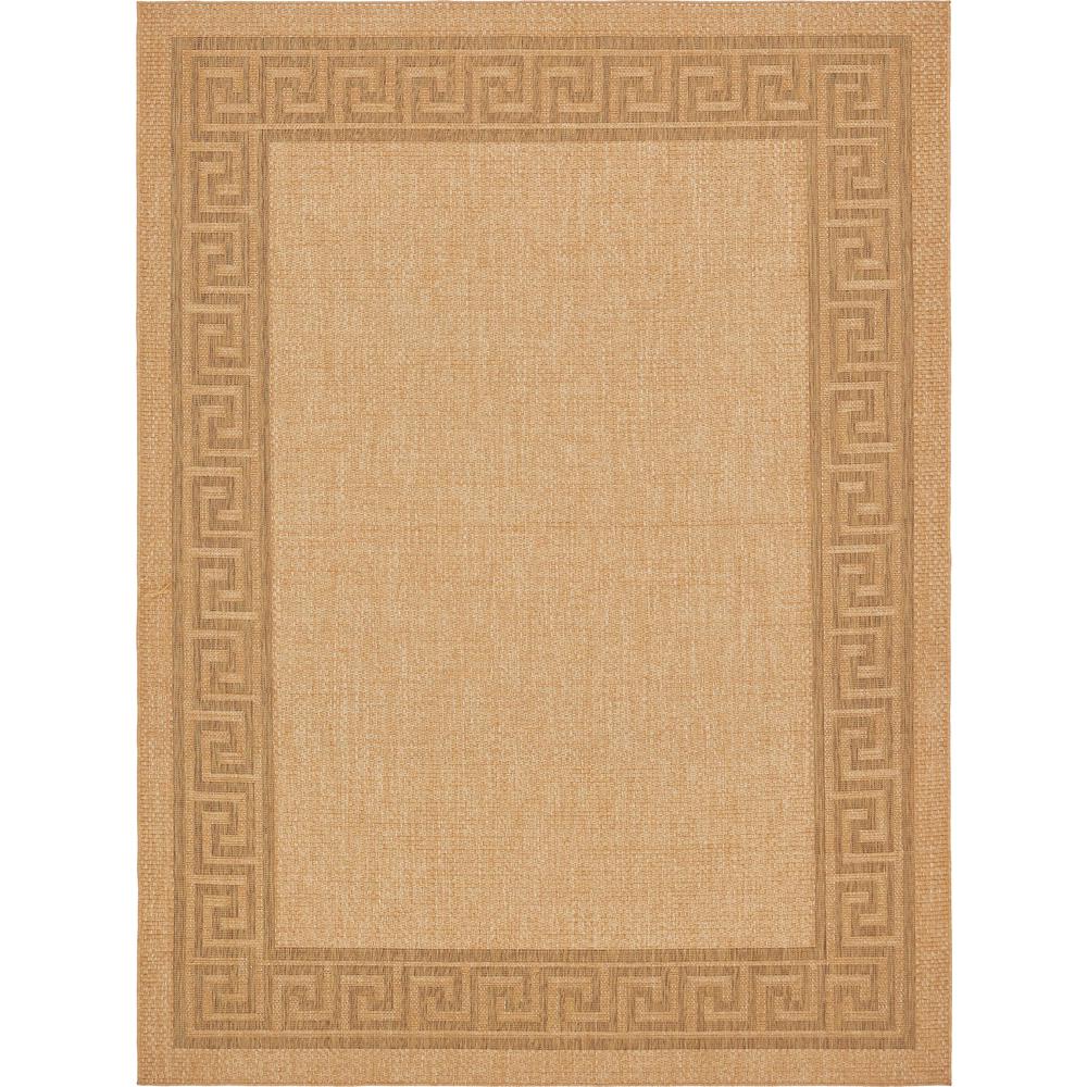 Outdoor Greek Key Rug, Light Brown (9' 0 x 12' 0). Picture 1