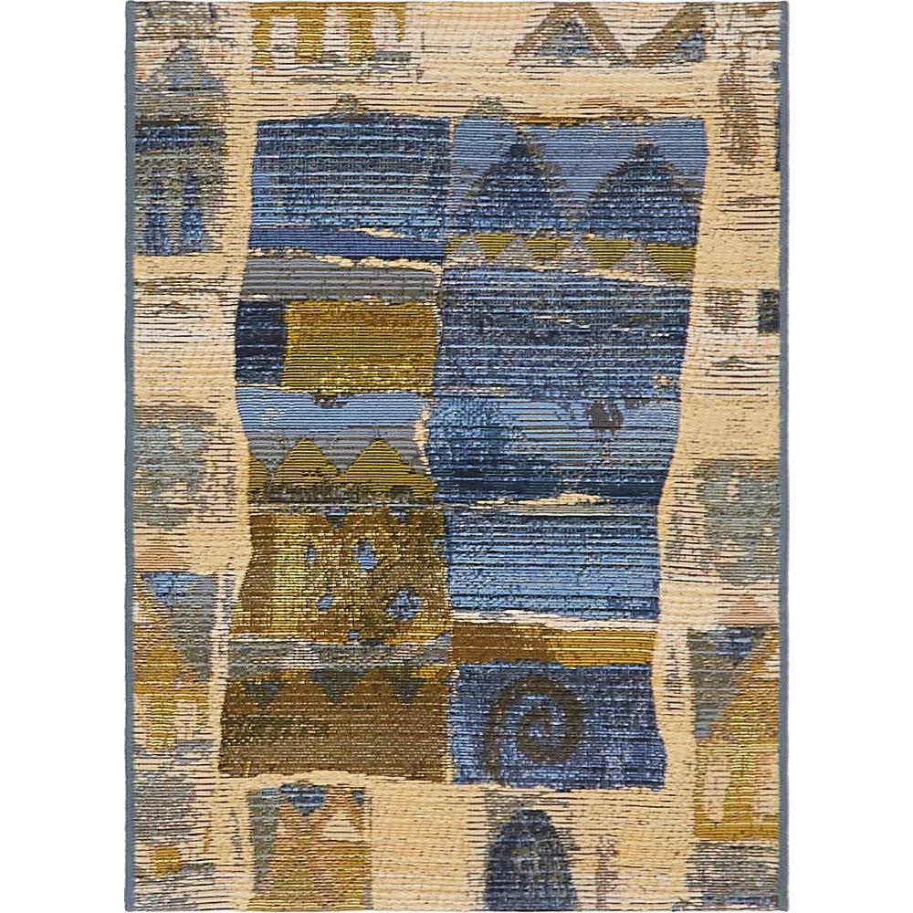 Outdoor Glyph Rug, Blue (2' 2 x 3' 0). The main picture.