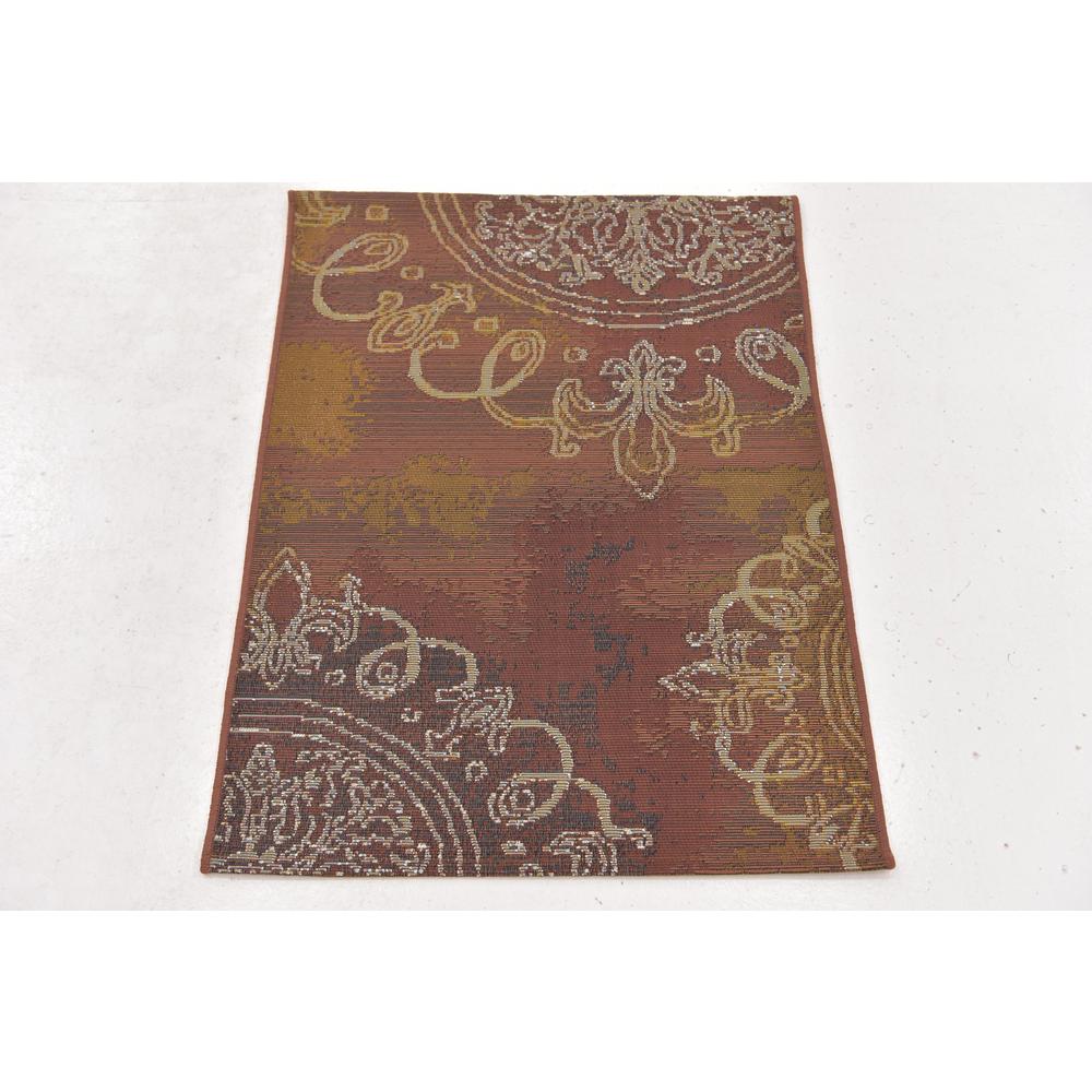 Outdoor Trio Rug, Rust Red (2' 2 x 3' 0). Picture 5
