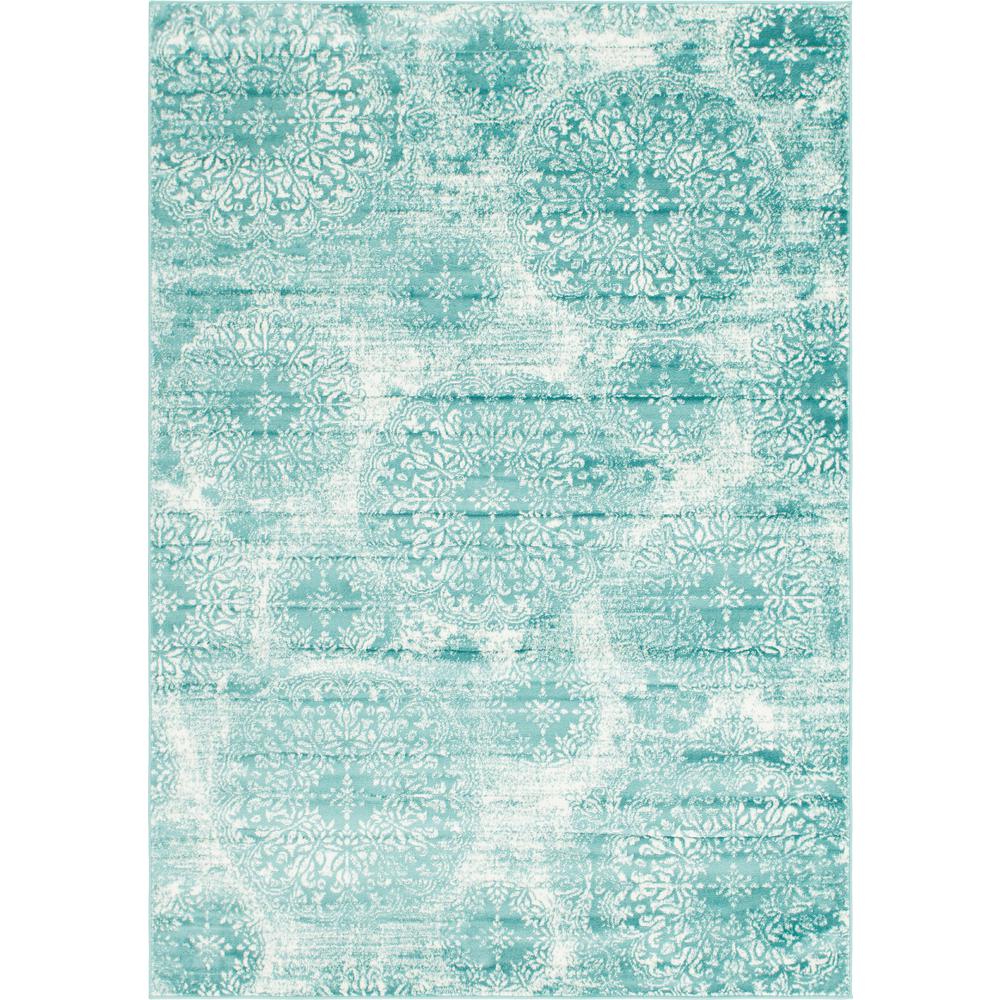 Grand Sofia Rug, Turquoise (7' 0 x 10' 0). Picture 1