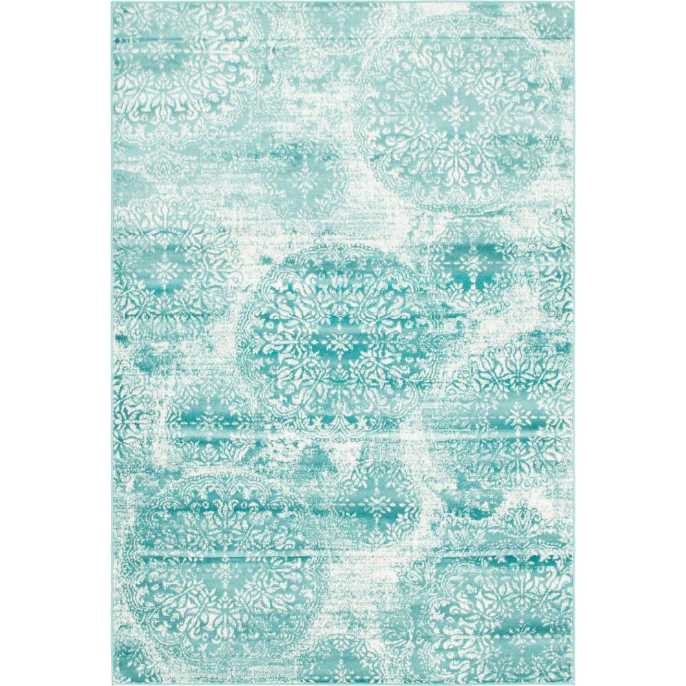 Grand Sofia Rug, Turquoise (6' 0 x 9' 0). Picture 1