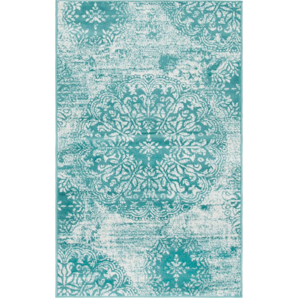 Grand Sofia Rug, Turquoise (3' 3 x 5' 3). Picture 1
