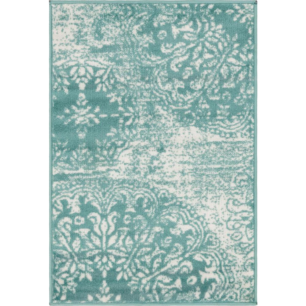 Grand Sofia Rug, Turquoise (2' 2 x 3' 0). Picture 1