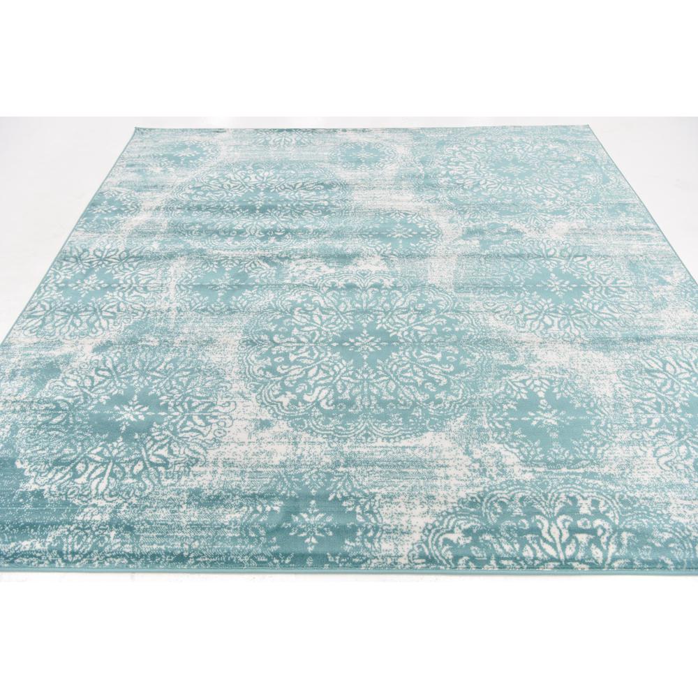 Grand Sofia Rug, Turquoise (8' 0 x 8' 0). Picture 4