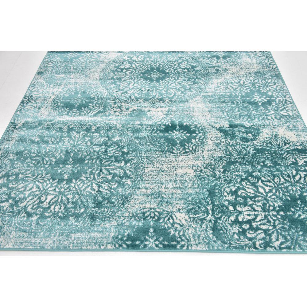 Grand Sofia Rug, Turquoise (6' 0 x 6' 0). Picture 6