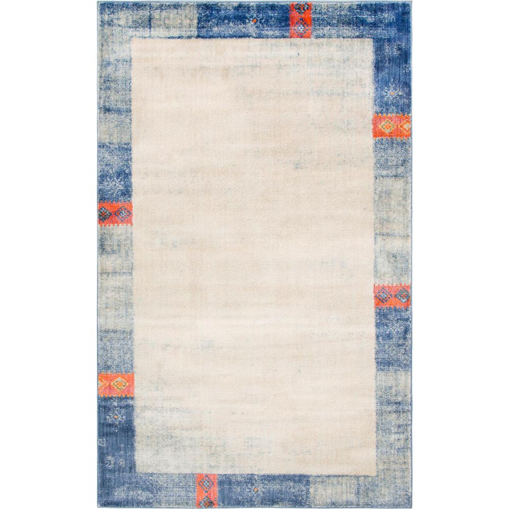 Canaries Helios Rug, Blue (5' 0 x 8' 0). Picture 1