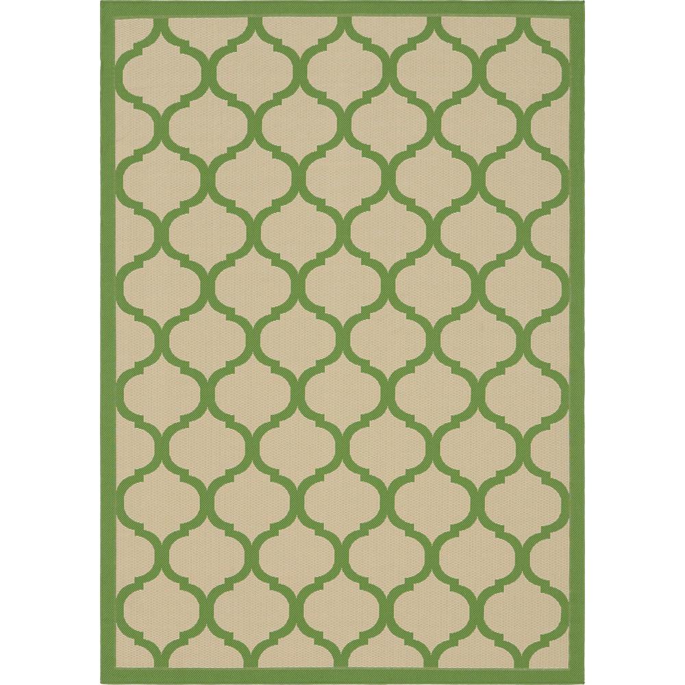 Outdoor Moroccan Rug, Green (7' 0 x 10' 0). Picture 1
