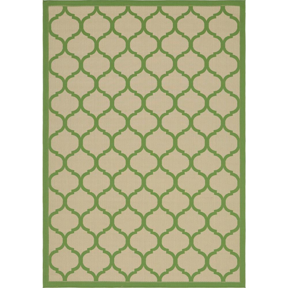 Outdoor Moroccan Rug, Green (8' 0 x 11' 4). Picture 1