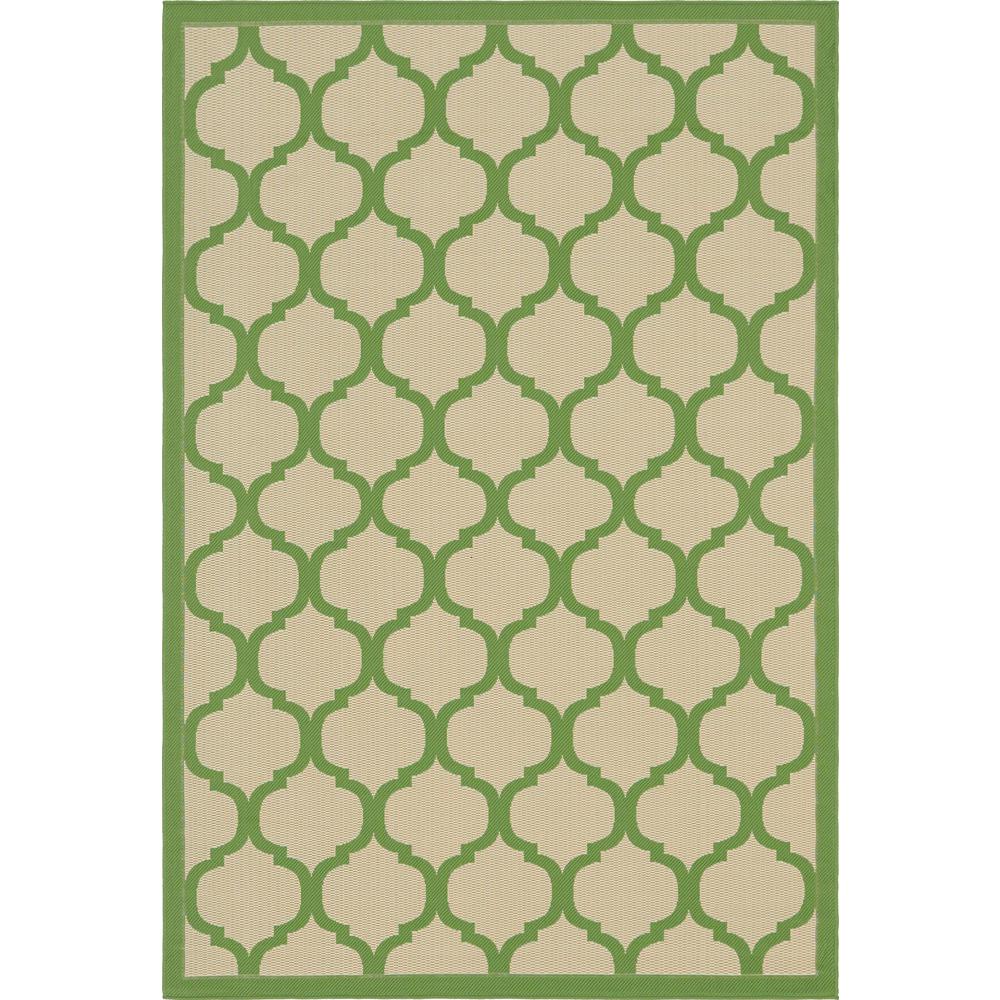 Outdoor Moroccan Rug, Green (6' 0 x 9' 0). Picture 1