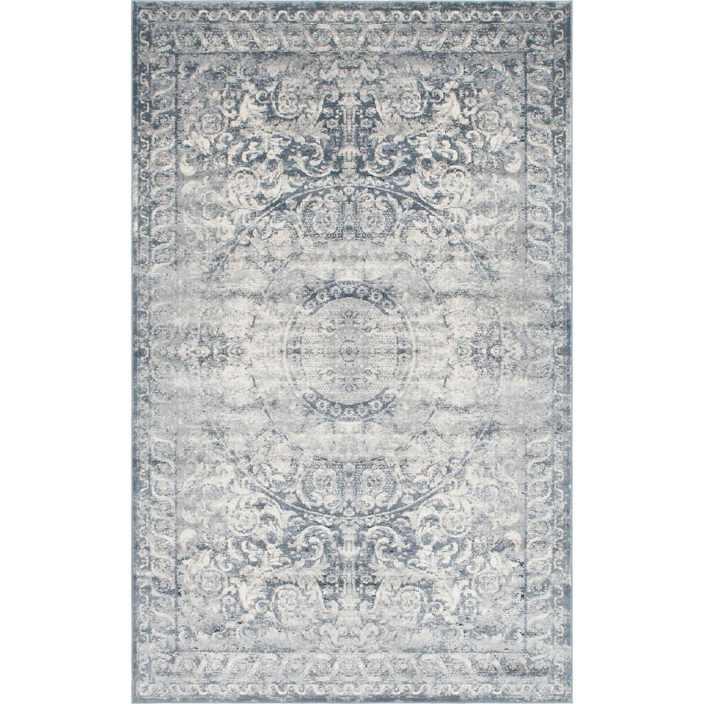 Chateau Grant Rug, Navy Blue (6' 0 x 9' 0). Picture 1