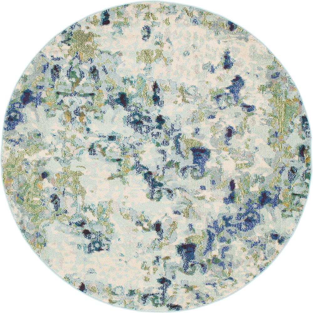 Champagne Chromatic Rug, Light Blue (6' 0 x 6' 0). Picture 1