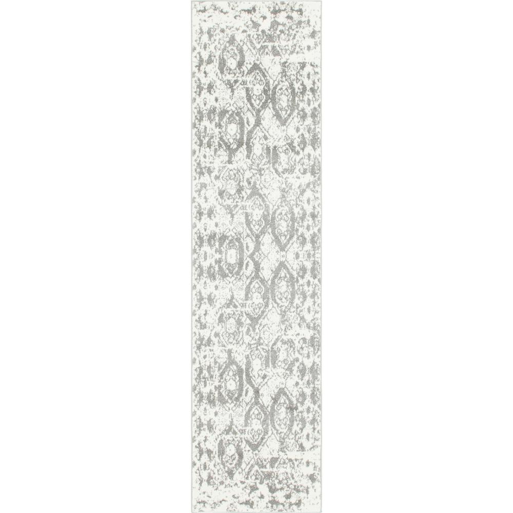 Piazza Rosso Rug, Light Gray (2' 7 x 10' 0). Picture 1