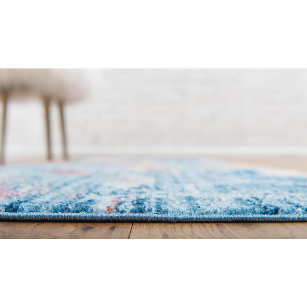 Rainbow Honeycomb Rug, Blue (2' 0 x 6' 0). Picture 3