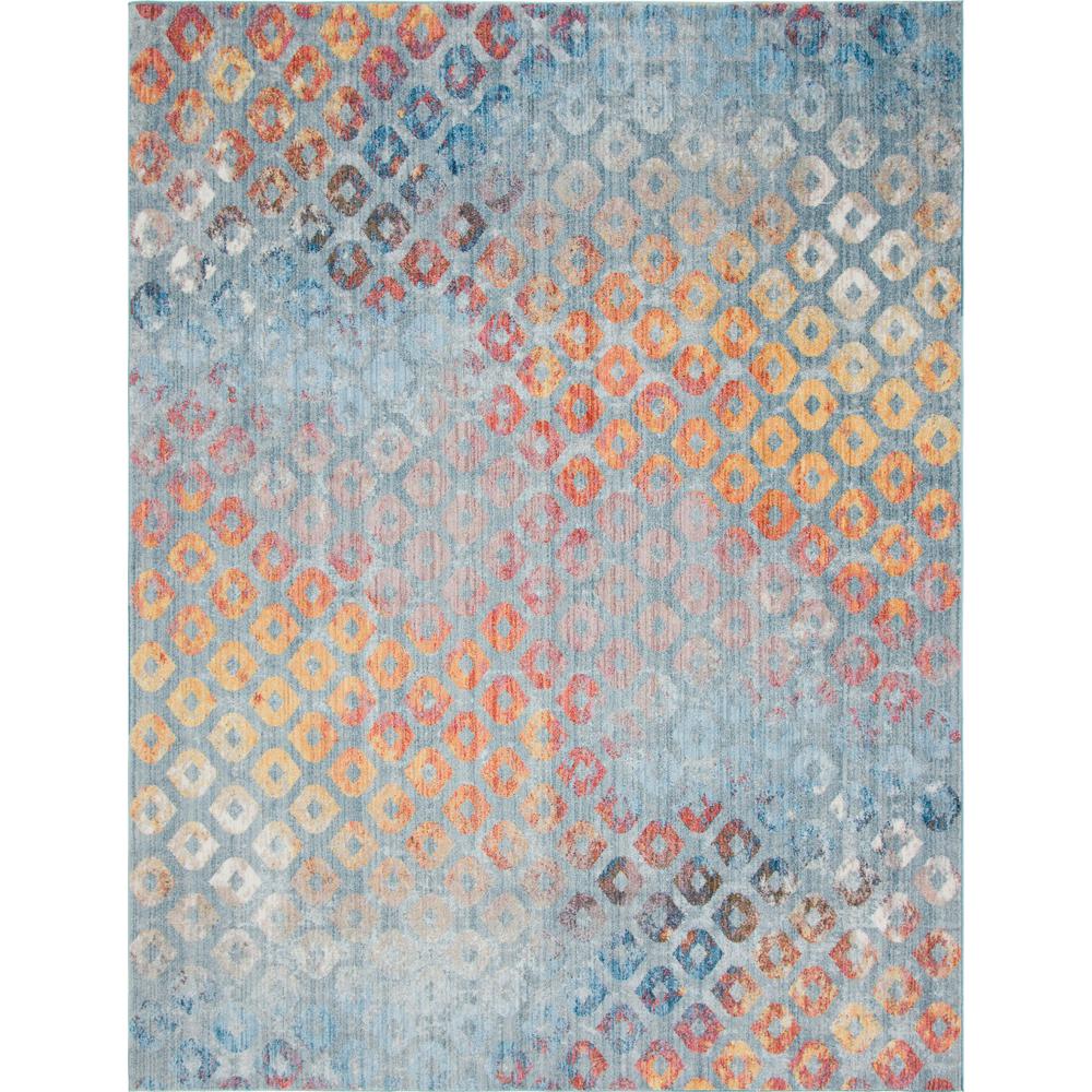 Rainbow Spectral Rug, Blue (10' 0 x 13' 0). Picture 1