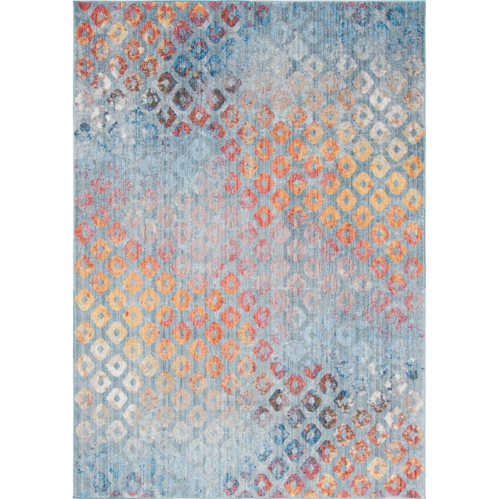 Rainbow Spectral Rug, Blue (7' 0 x 10' 0). Picture 1