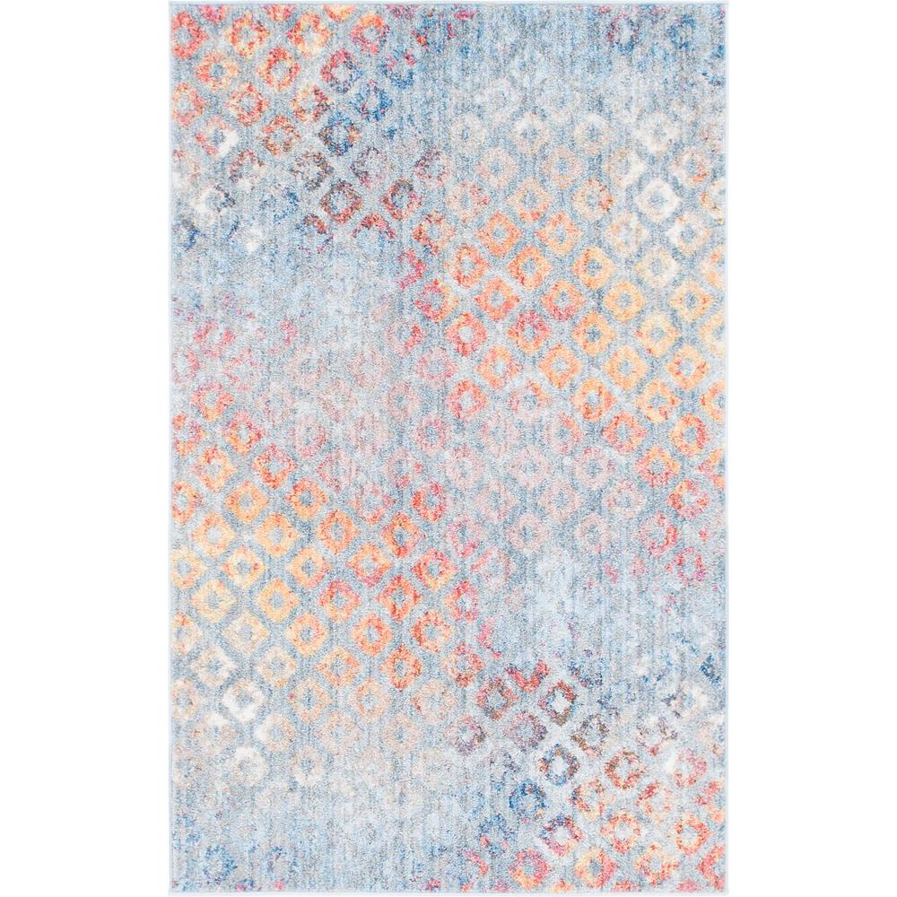 Rainbow Spectral Rug, Blue (3' 3 x 5' 3). Picture 1