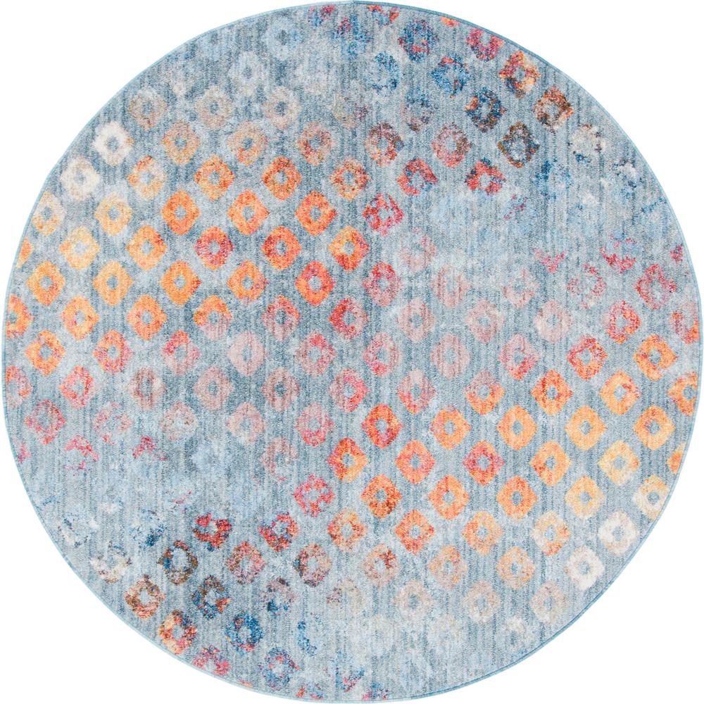 Rainbow Spectral Rug, Blue (6' 0 x 6' 0). Picture 1