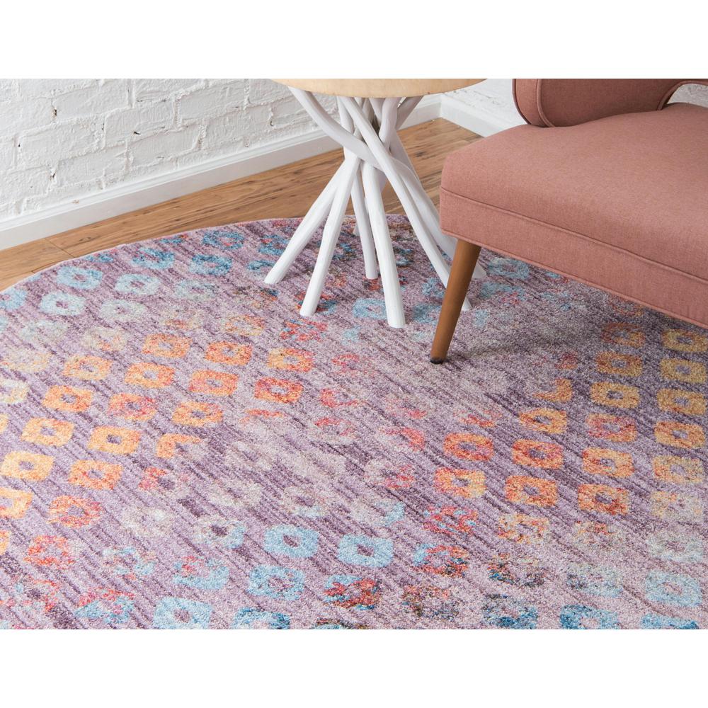 Rainbow Spectral Rug, Violet (6' 0 x 6' 0). Picture 5