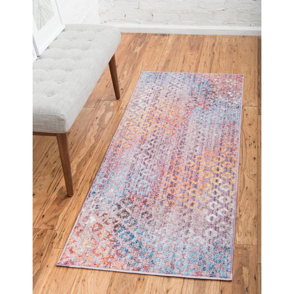 Rainbow Spectral Rug, Violet (2' 0 x 6' 0). Picture 2
