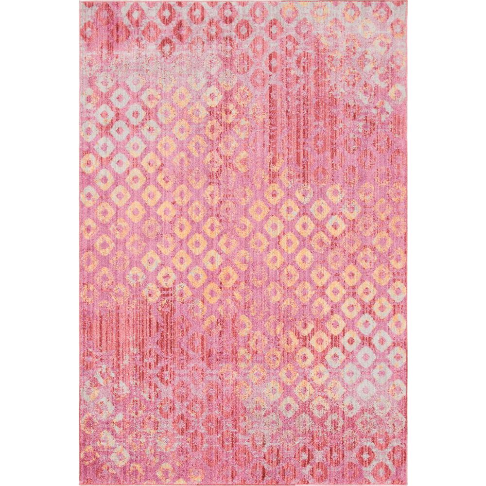 Rainbow Spectral Rug, Pink (5' 3 x 7' 9). Picture 1