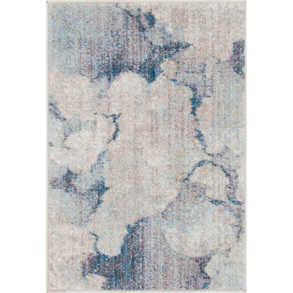 Rainbow Reflective Rug, Blue (2' 2 x 3' 0). Picture 1