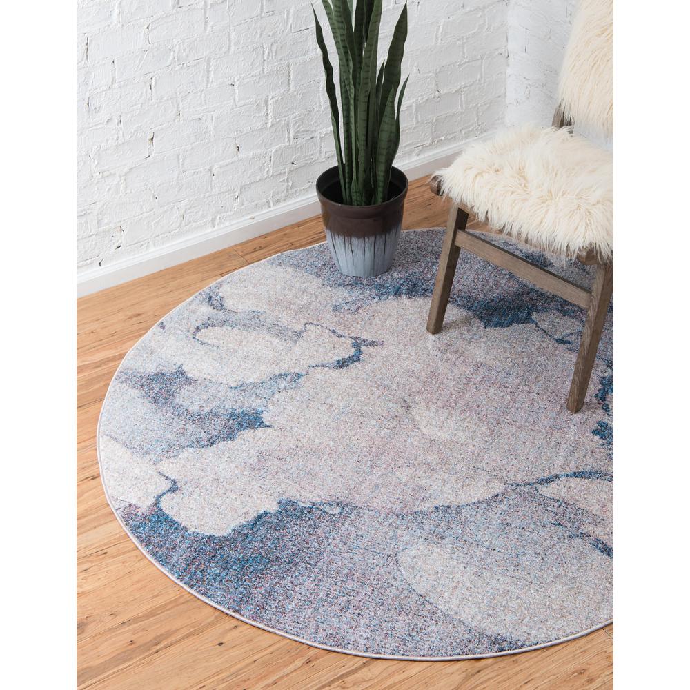 Rainbow Reflective Rug, Blue (6' 0 x 6' 0). Picture 2