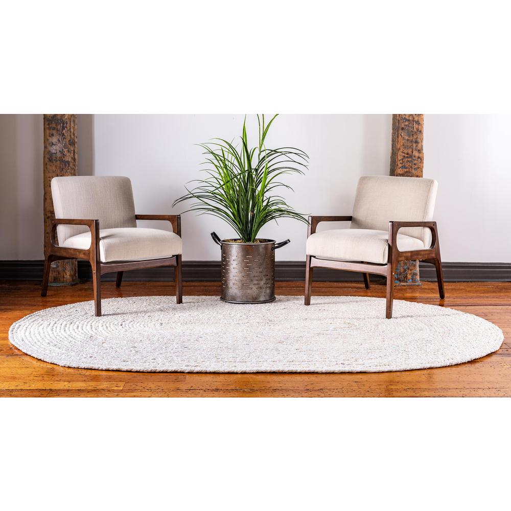 Braided Chindi Rug, Ivory (8' 0 x 10' 0). Picture 4