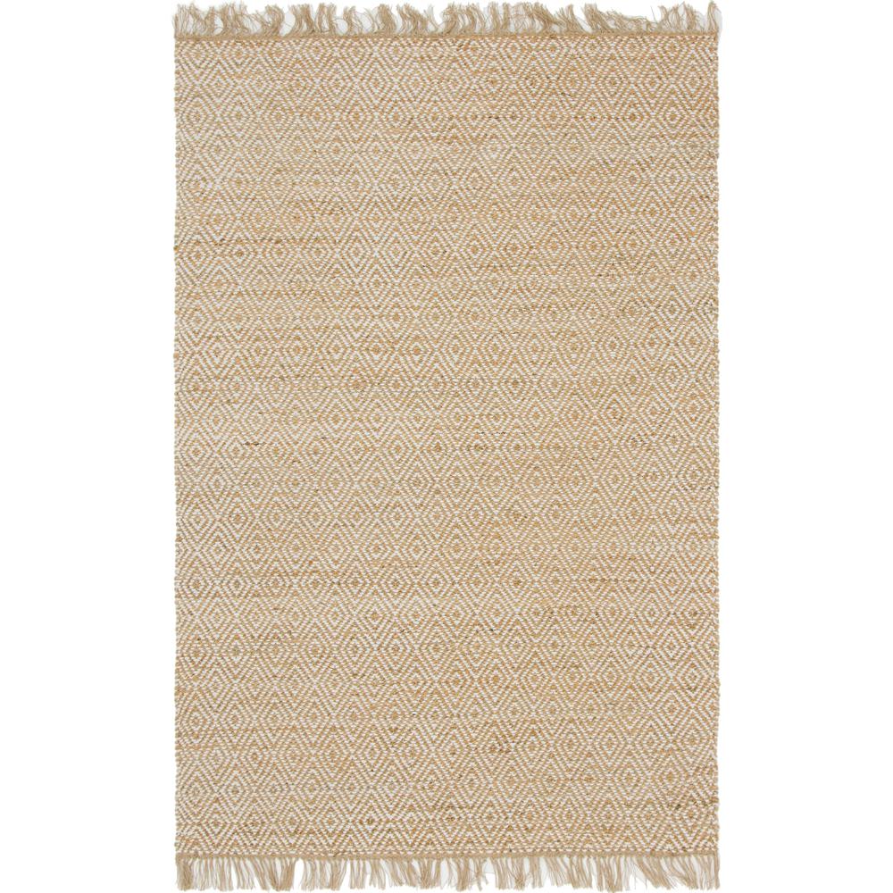 Assam Braided Jute Rug, Natural/Ivory (6' 0 x 9' 0). The main picture.