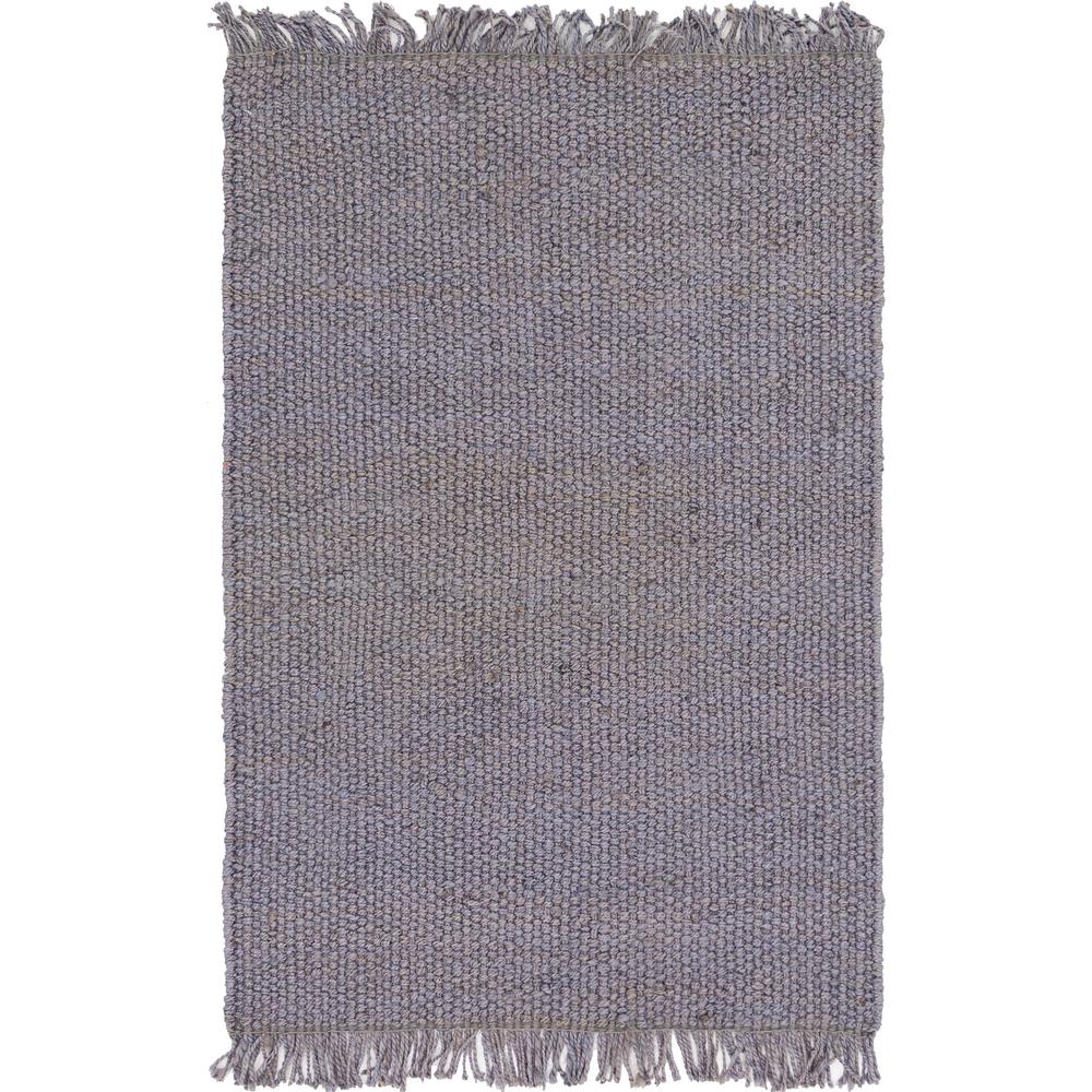 Chunky Jute Rug, Gray (4' 0 x 6' 0). Picture 1