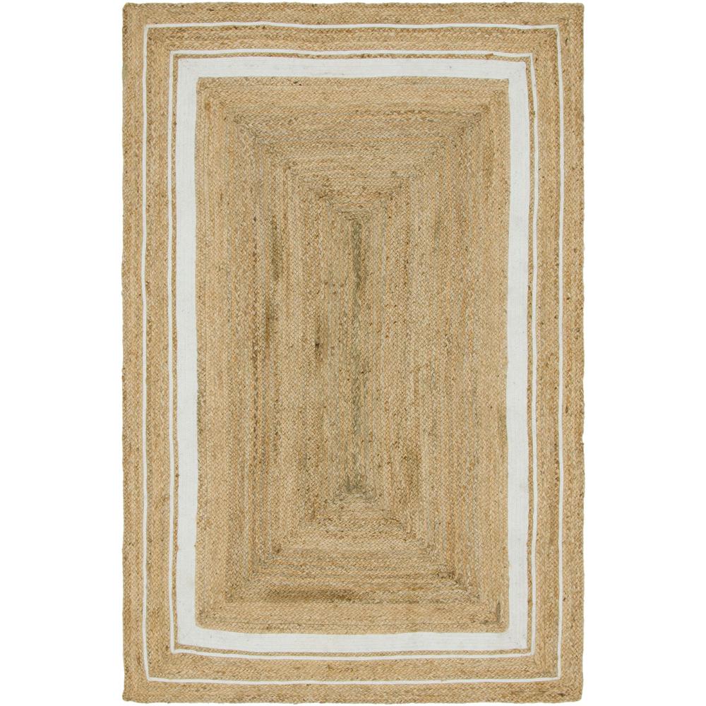 Gujarat Braided Jute Rug, Natural/Ivory (5' 0 x 8' 0). Picture 1