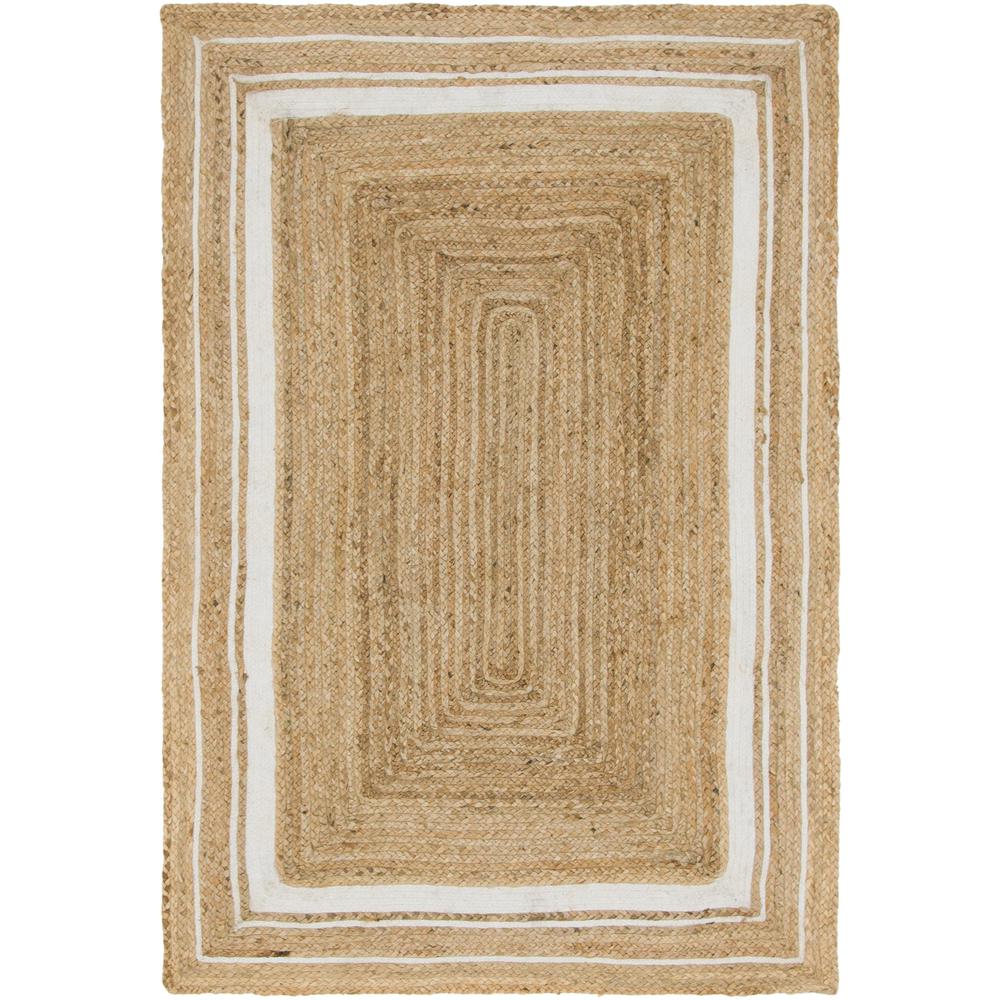 Gujarat Braided Jute Rug, Natural/Ivory (4' 0 x 6' 0). Picture 1