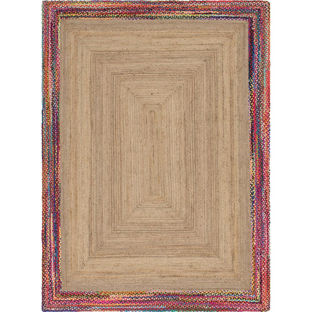 Manipur Braided Jute Rug, Natural (9' 0 x 12' 0). Picture 1