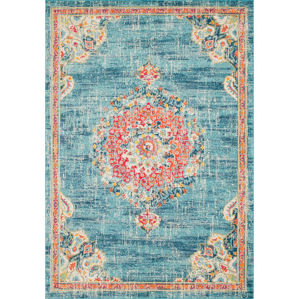 Alexis Penrose Rug, Turquoise (10' 0 x 14' 0). Picture 1
