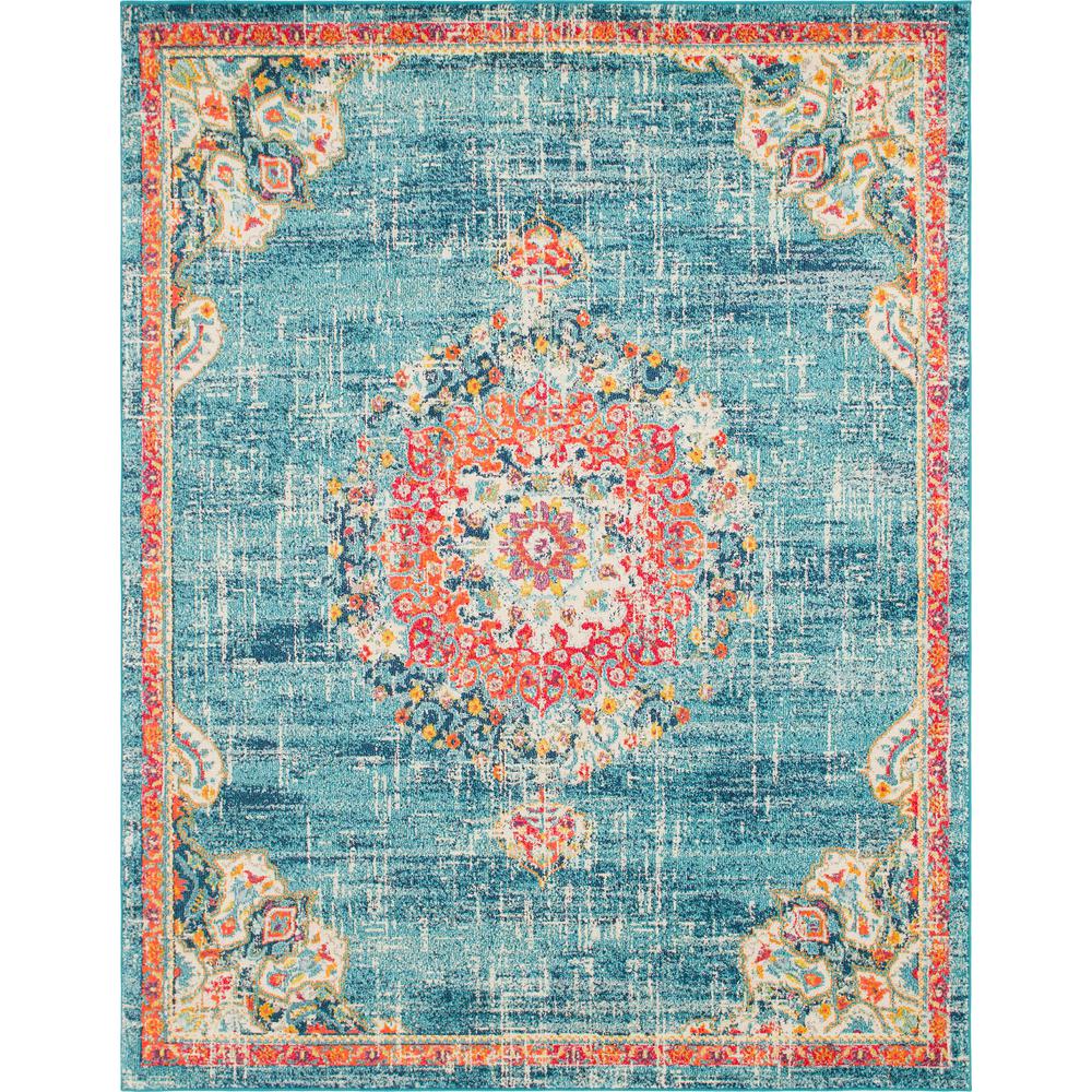 Alexis Penrose Rug, Turquoise (9' 0 x 12' 0). Picture 1
