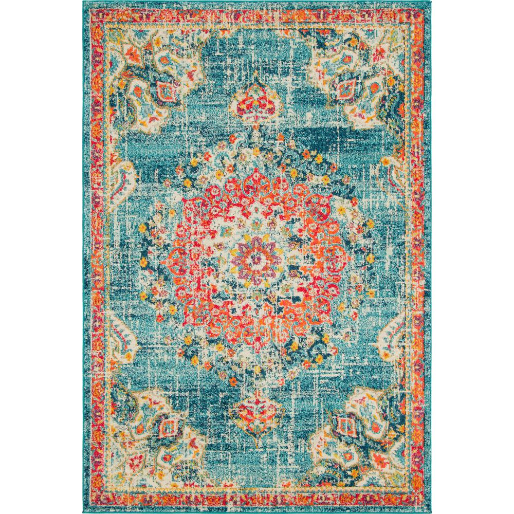 Alexis Penrose Rug, Turquoise (5' 3 x 7' 7). Picture 1