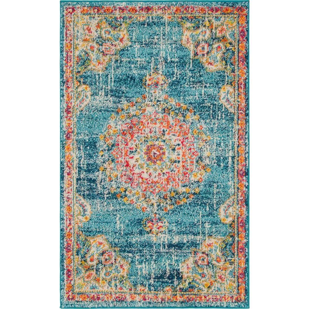 Alexis Penrose Rug, Turquoise (3' 3 x 5' 3). Picture 1