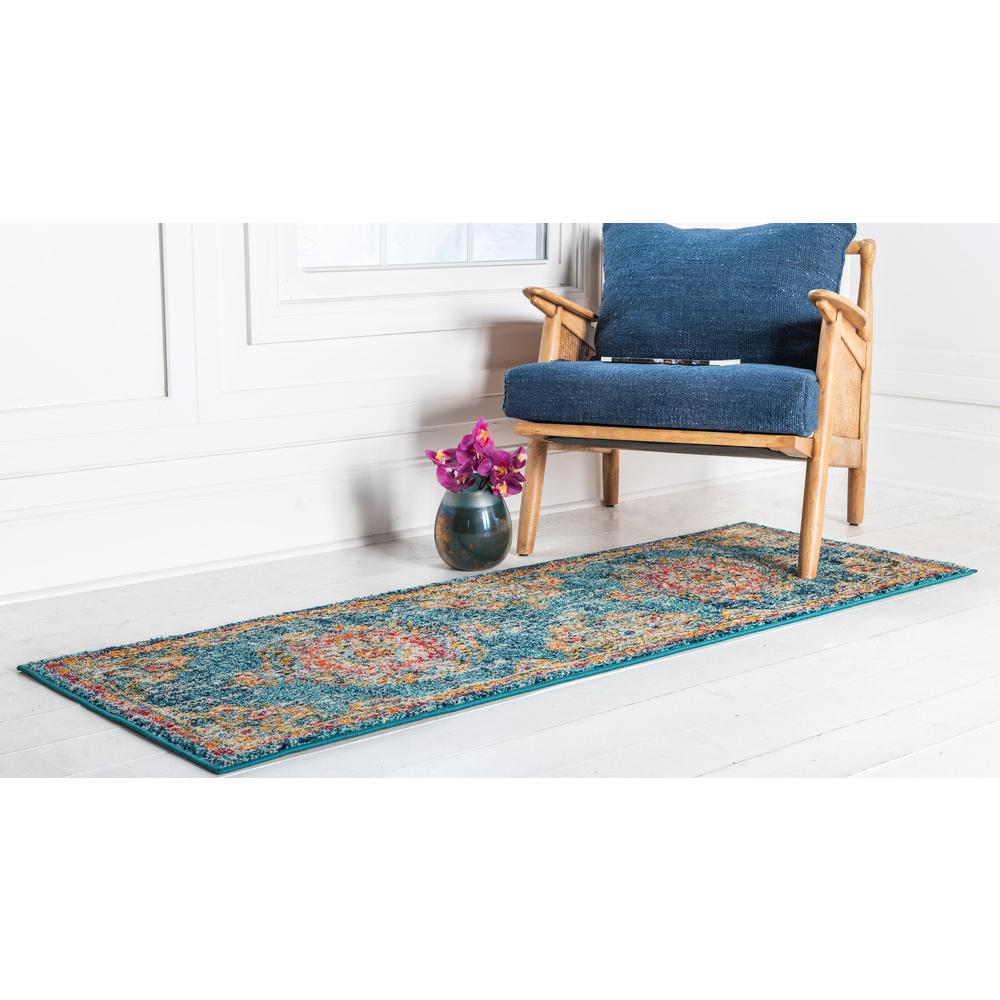 Alexis Penrose Rug, Turquoise (2' 2 x 6' 0). Picture 3