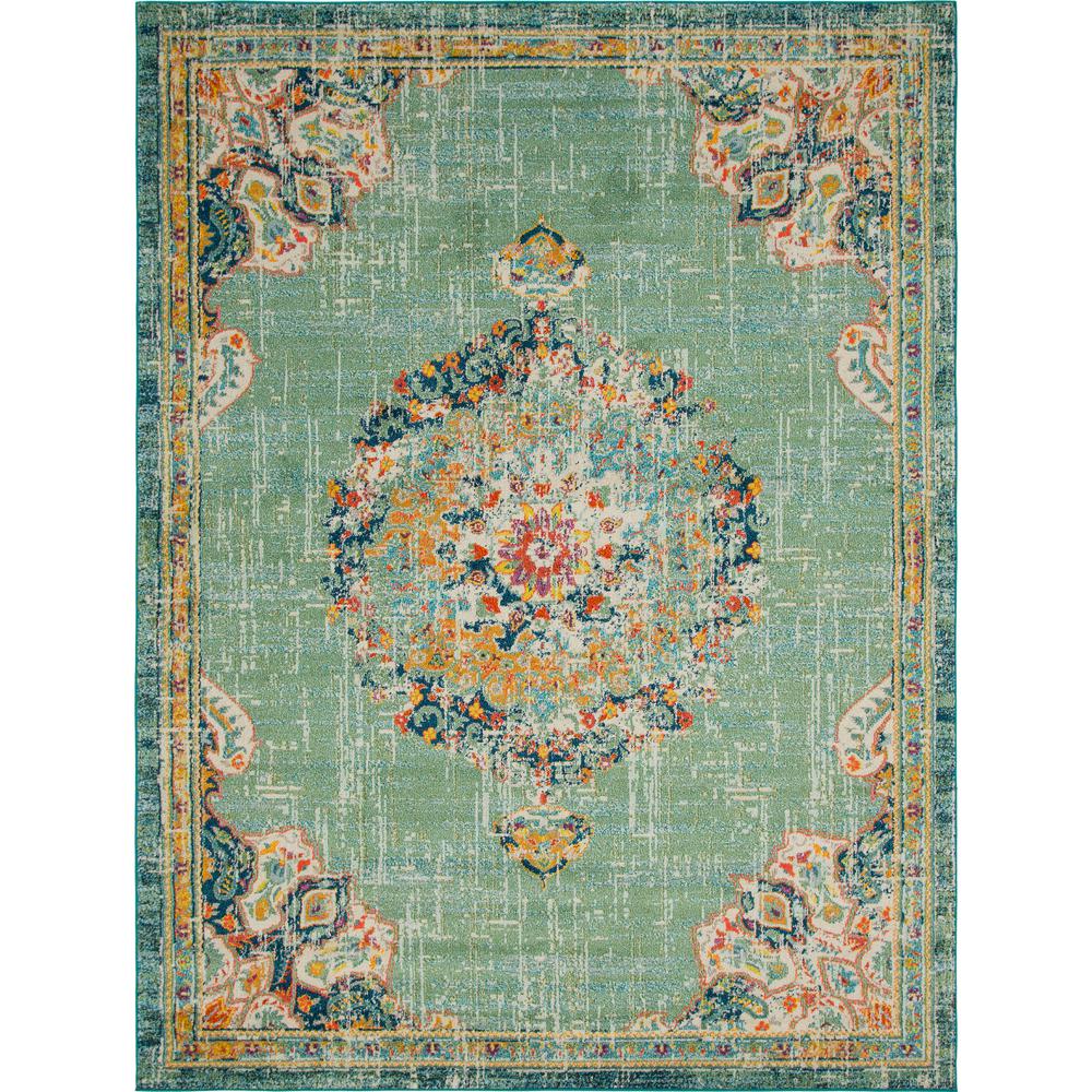 Alexis Penrose Rug, Green (9' 0 x 12' 0). Picture 1