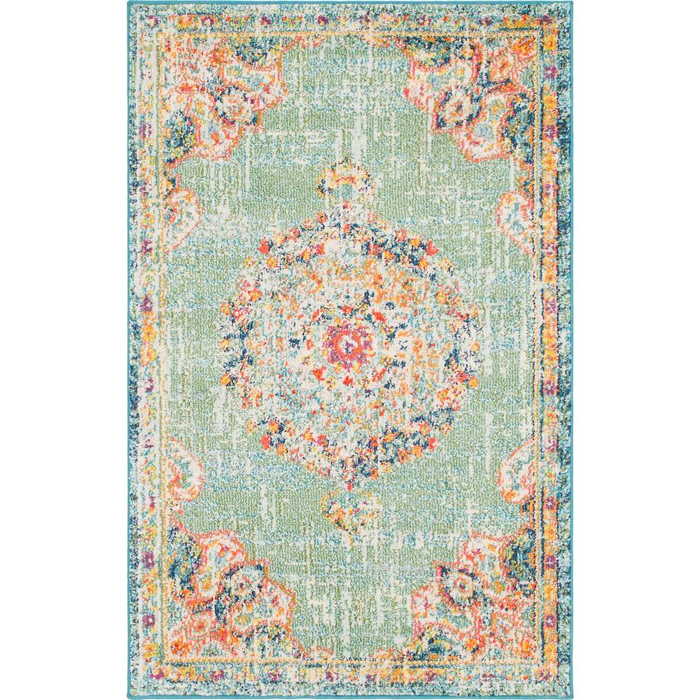 Alexis Penrose Rug, Green (3' 3 x 5' 3). Picture 1