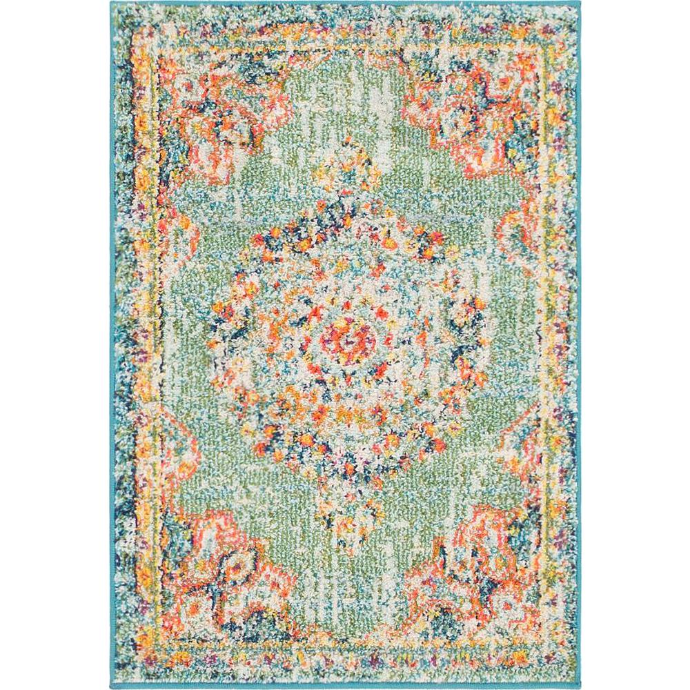 Alexis Penrose Rug, Green (2' 2 x 3' 0). Picture 1